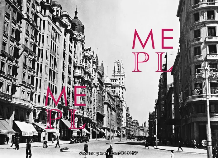 : Gran Via in Madrid, 1930 : Gran Via in Madrid, 1930