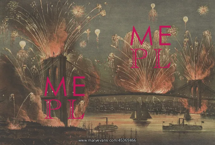 : Grand display of fireworks over the Brooklyn : Grand display of fireworks over the Brooklyn