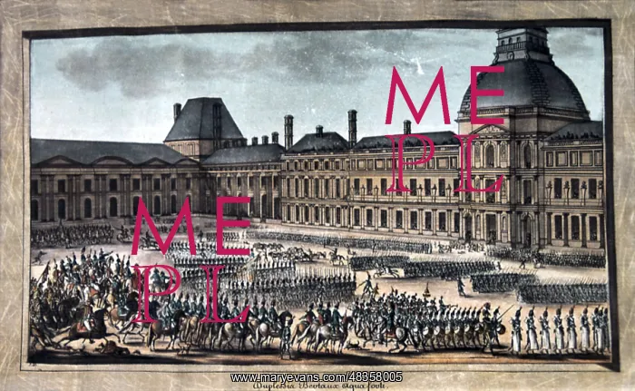 : Grand parade of French troops in front of First : Grand parade of French troops in front of First