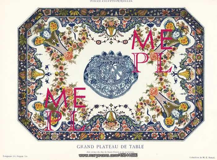 : Grand platter for the table, Rouen : Grand platter for the table, Rouen