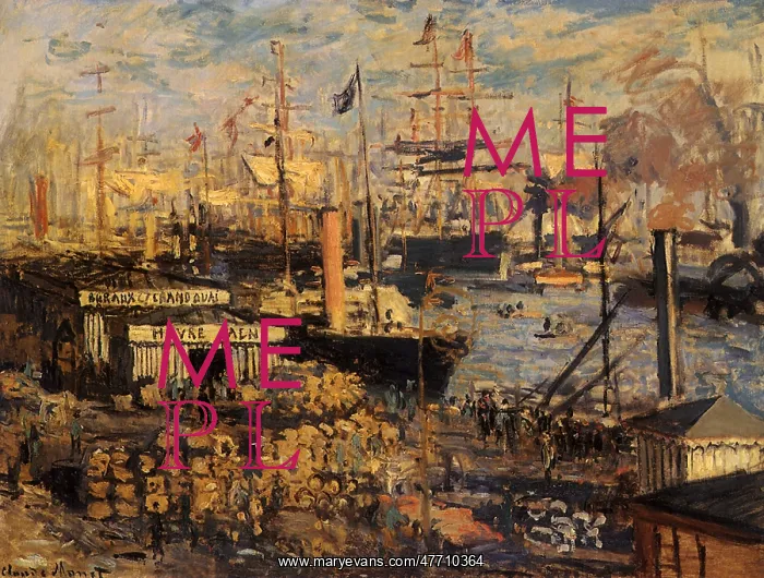  : Grand Quai at Havre, by Monet