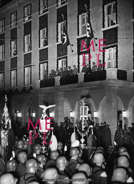 : Grand tattoo in front of Adolf Hitler at the : Grand tattoo in front of Adolf Hitler at the