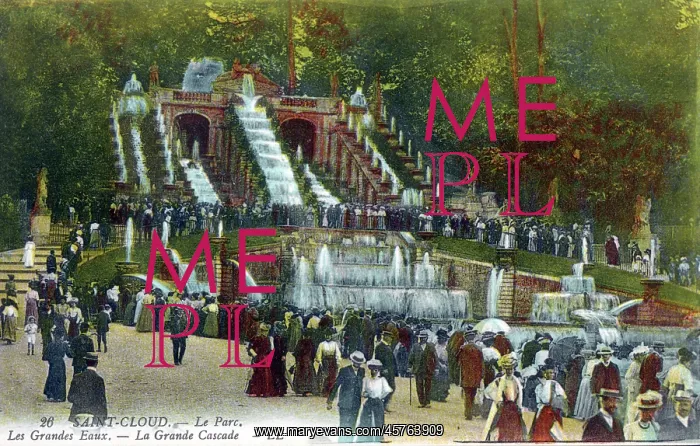 : The Grand Waterfall - ornamental park - Saint-Cloud, France : The Grand Waterfall - ornamental park - Saint-Cloud, France