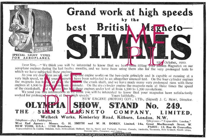 : For Grand Work At High Speeds Choose Simms Magnetos : For Grand Work At High Speeds Choose Simms Magnetos
