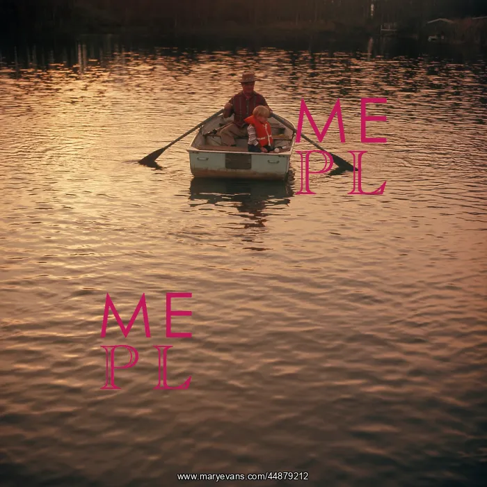 : Grandfather And Grandson In Rowboat : Grandfather And Grandson In Rowboat