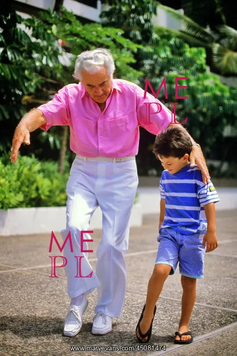 : Grandfather Teaching his Grandson a Dance Step : Grandfather Teaching his Grandson a Dance Step