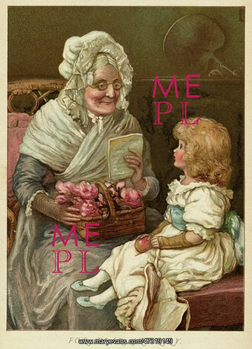 : GRANDMOTHER / FLOWERS 1890 : GRANDMOTHER / FLOWERS 1890