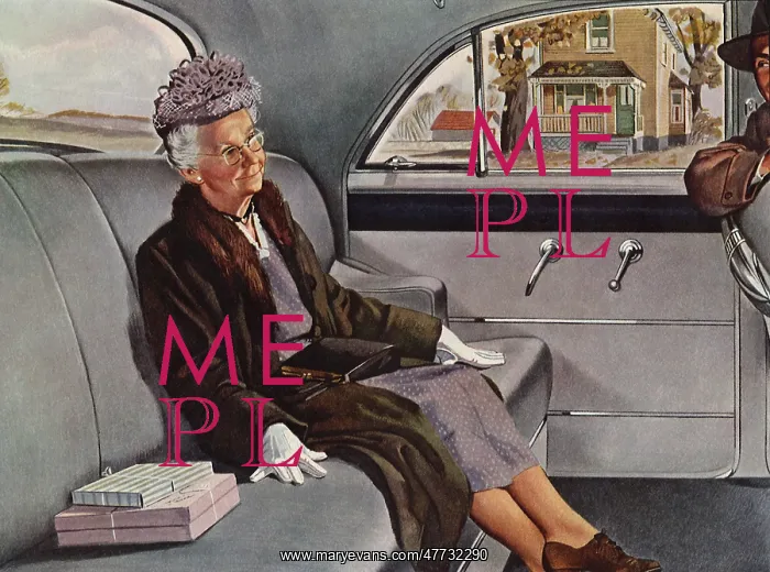  : Grandmother sitting in Large Car