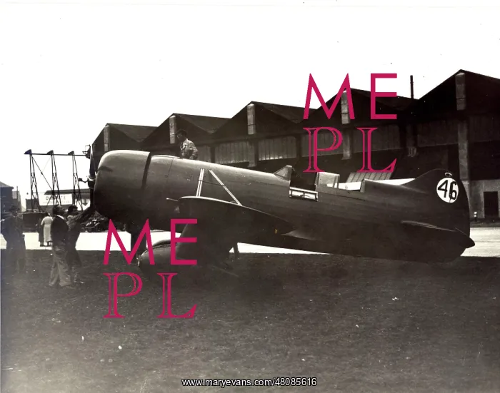 : The Granville R-6H, NR14307, QED, during engine tests : The Granville R-6H, NR14307, QED, during engine tests