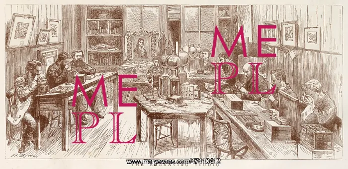 : The Graphic - engraving room 1881 : The Graphic - engraving room 1881