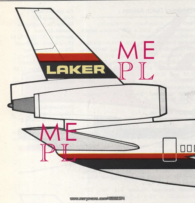 : Graphic logo for Laker Airways : Graphic logo for Laker Airways