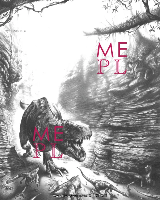 : Graphite drawing of Tarbosaurus chasing it's prey : Graphite drawing of Tarbosaurus chasing it's prey