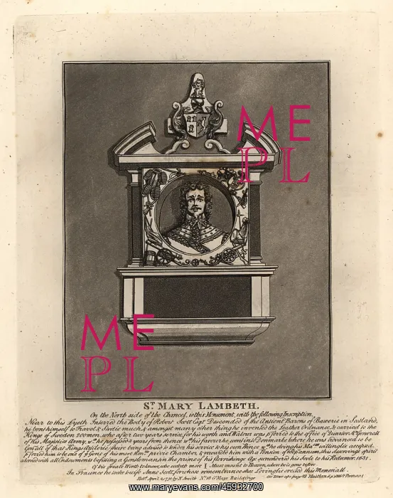 : Grave effigy of Robert Scott, St. Mary, Lambeth : Grave effigy of Robert Scott, St. Mary, Lambeth