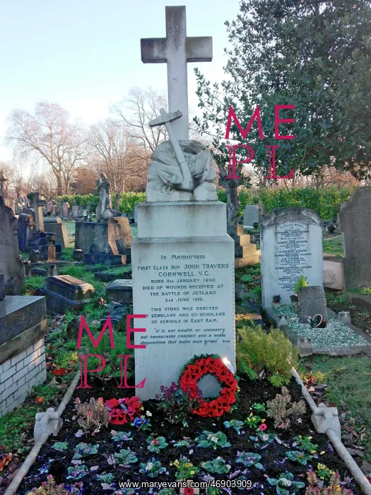 : The Grave of Jack Cornwell - Manor Park Cemetery : The Grave of Jack Cornwell - Manor Park Cemetery