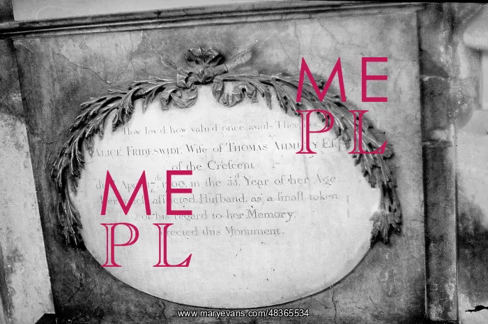 : Grave monument, Bath Abbey : Grave monument, Bath Abbey