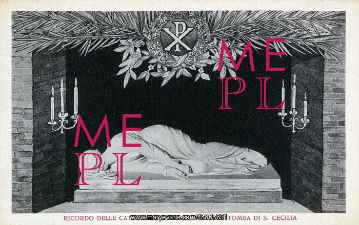 : The grave of Saint Cecilia - Catacomb of Callixtus : The grave of Saint Cecilia - Catacomb of Callixtus