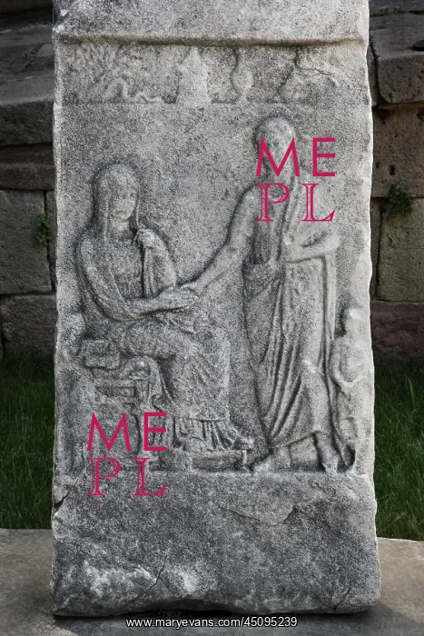 : Grave stele, Pergamon, Bergama, Izmir, Turkey : Grave stele, Pergamon, Bergama, Izmir, Turkey