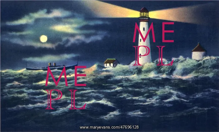 : Graves Light at Night, Boston Harbor : Graves Light at Night, Boston Harbor