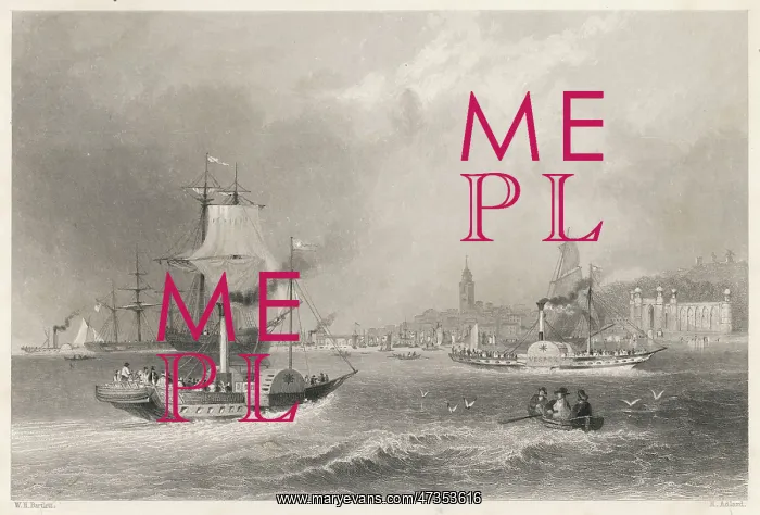 : GRAVESEND FROM RIVER : GRAVESEND FROM RIVER