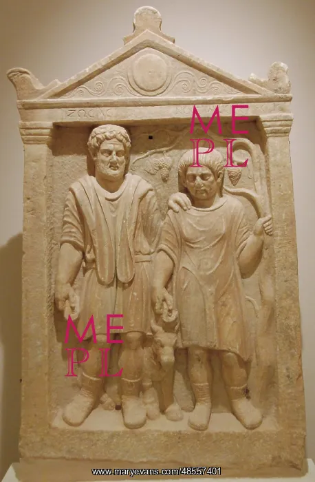 : Gravestone of Sosas and Nostimos. Greece : Gravestone of Sosas and Nostimos. Greece