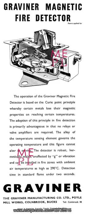 : Graviner Magnetic Fire Detector : Graviner Magnetic Fire Detector