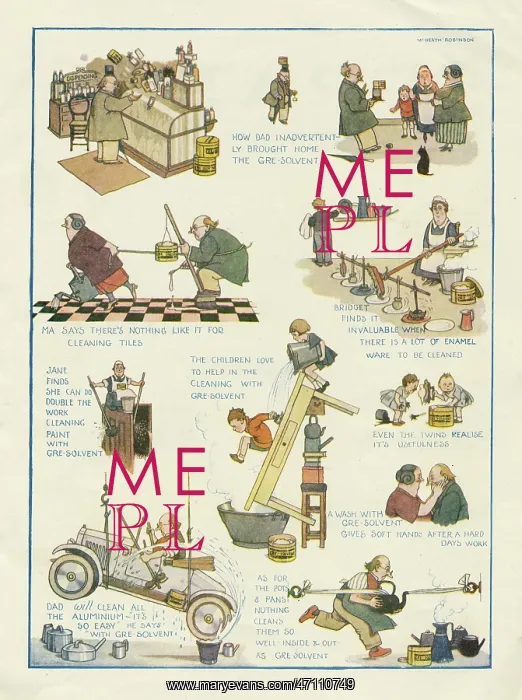 : Gre Solvent advertisement by Heath Robinson : Gre Solvent advertisement by Heath Robinson
