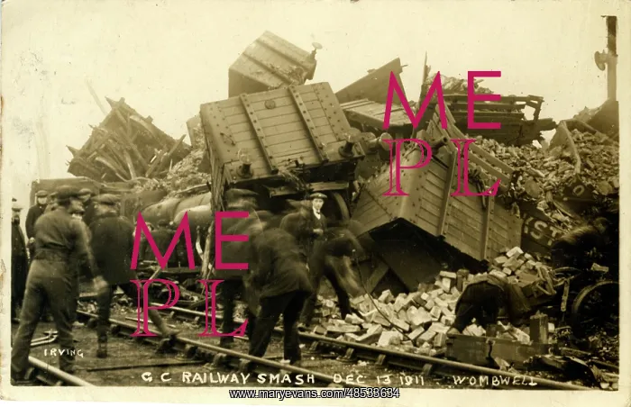 : Great Central Railway Accident, Wombwell, Barnsley, England : Great Central Railway Accident, Wombwell, Barnsley, England