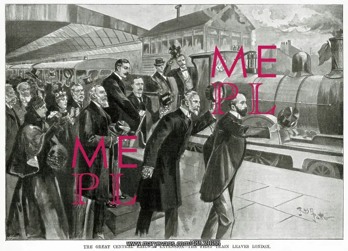 : Great Central Railway Extention - First Train Leaving 1899 : Great Central Railway Extention - First Train Leaving 1899