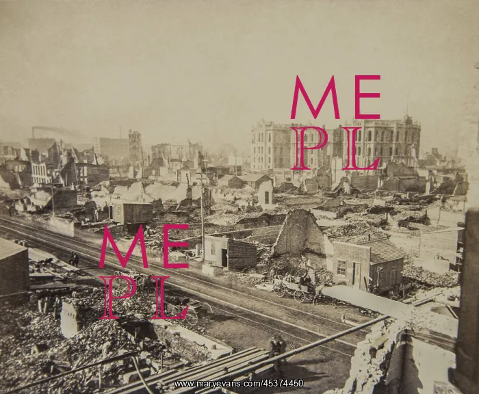 : Great Chicago Fire, Oct. 9, 1871. In the right : Great Chicago Fire, Oct. 9, 1871. In the right