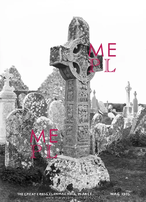 : The Great Cross, Clonmacnois, Western Face : The Great Cross, Clonmacnois, Western Face