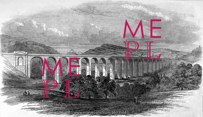 : The Great Dee viaduct in the Vale of Llangollen : The Great Dee viaduct in the Vale of Llangollen