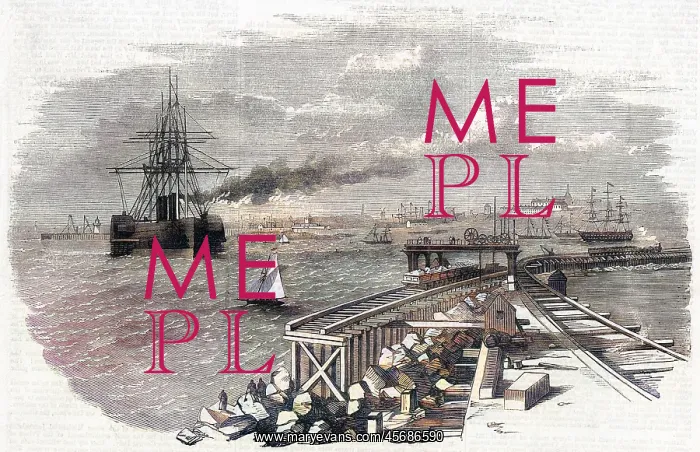 : Great Eastern entering Holyhead harbour, 1859 : Great Eastern entering Holyhead harbour, 1859