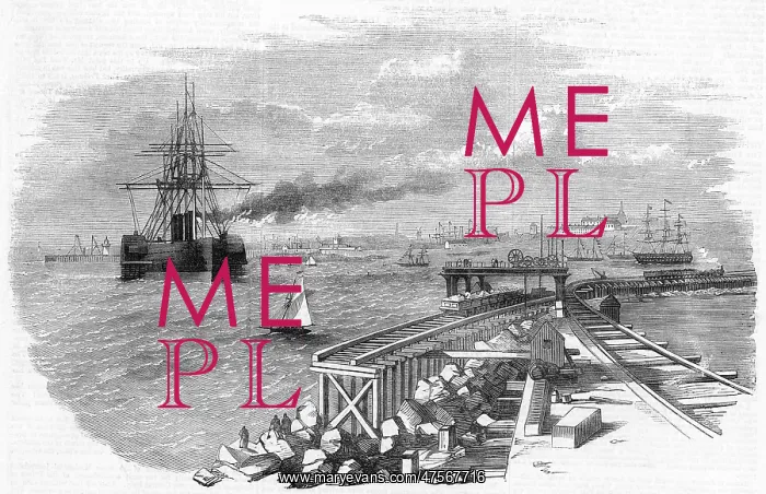 : Great Eastern entering Holyhead harbour, 1859 : Great Eastern entering Holyhead harbour, 1859
