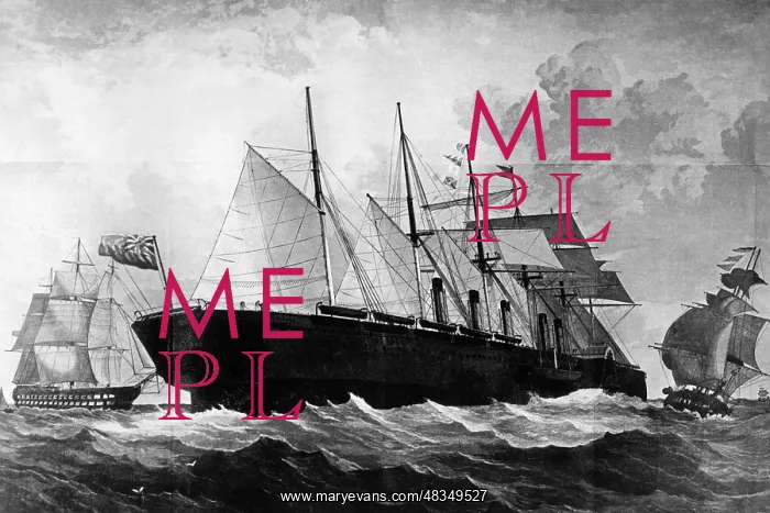 : The Great Eastern at sea, 1860 : The Great Eastern at sea, 1860