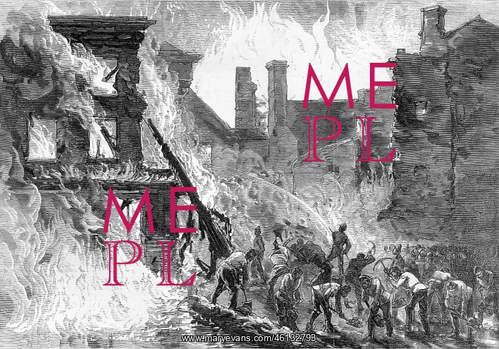 : The Great Fire in Dublin at a whisky warehouse : The Great Fire in Dublin at a whisky warehouse