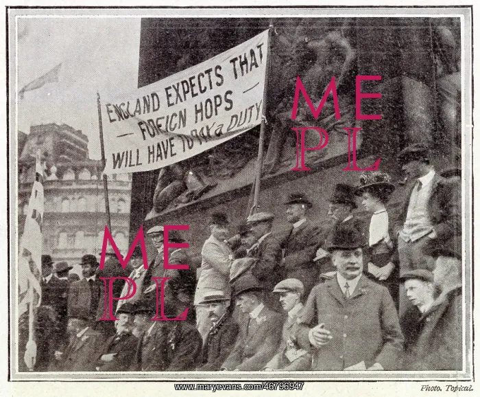 : Great hop-pickers demonstration 1908 : Great hop-pickers demonstration 1908