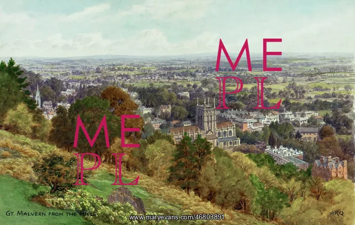 : Great Malvern, Worcestershire, viewed from the hills : Great Malvern, Worcestershire, viewed from the hills
