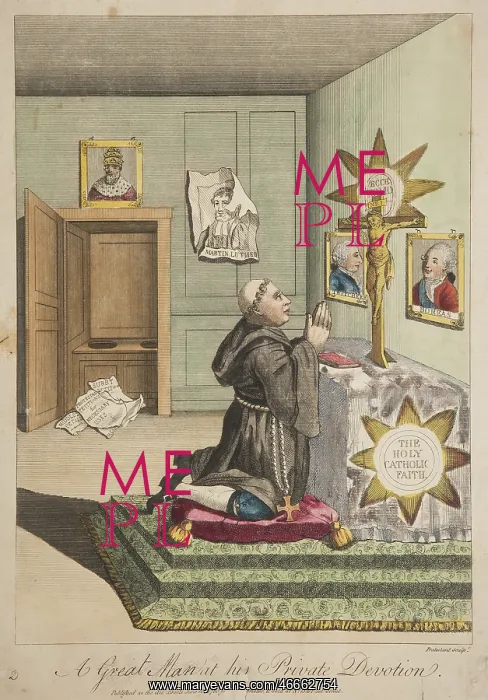 : A Great Man at his Private Devotion, 1780 : A Great Man at his Private Devotion, 1780