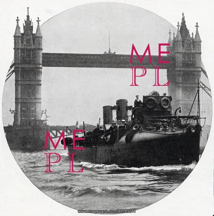 : Great Naval Pageant on the River Thames 1909 : Great Naval Pageant on the River Thames 1909