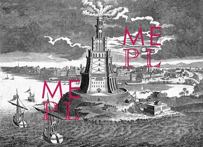 : The great Pharos (lighthouse) built in 280 BC : The great Pharos (lighthouse) built in 280 BC