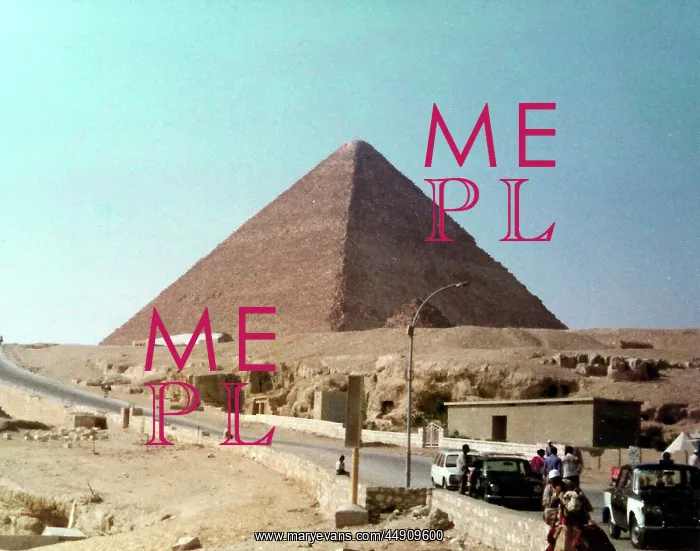 : Great Pyramid of Giza in the distance : Great Pyramid of Giza in the distance