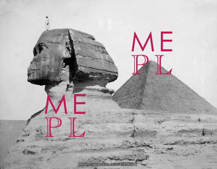 : The Great Pyramid and the Sphinx, photograph ? : The Great Pyramid and the Sphinx, photograph ?
