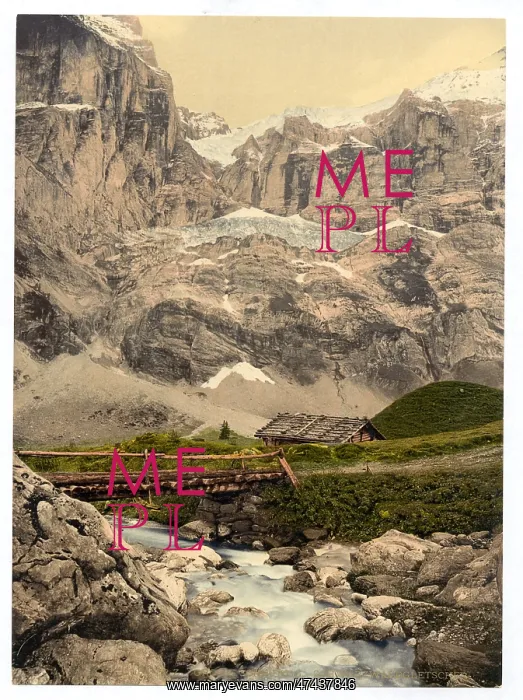 : Great Scheidegg and glacier, Bernese Oberland, Switzerland : Great Scheidegg and glacier, Bernese Oberland, Switzerland
