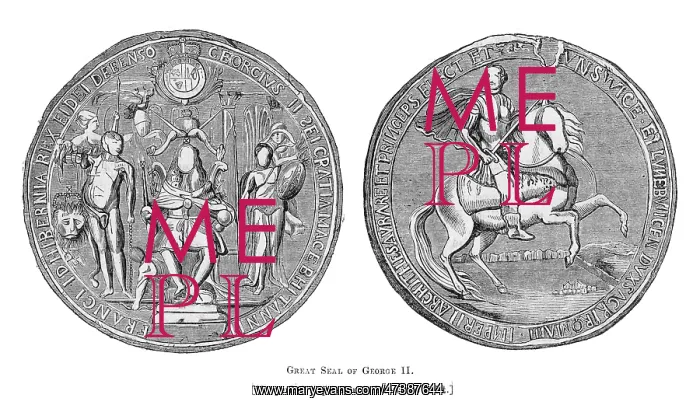: GREAT SEAL OF GEORGE II : GREAT SEAL OF GEORGE II