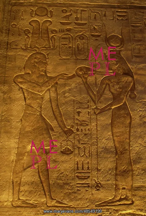 : Great Temple of Ramses II. Relief depicting the pharaoh Rams : Great Temple of Ramses II. Relief depicting the pharaoh Rams