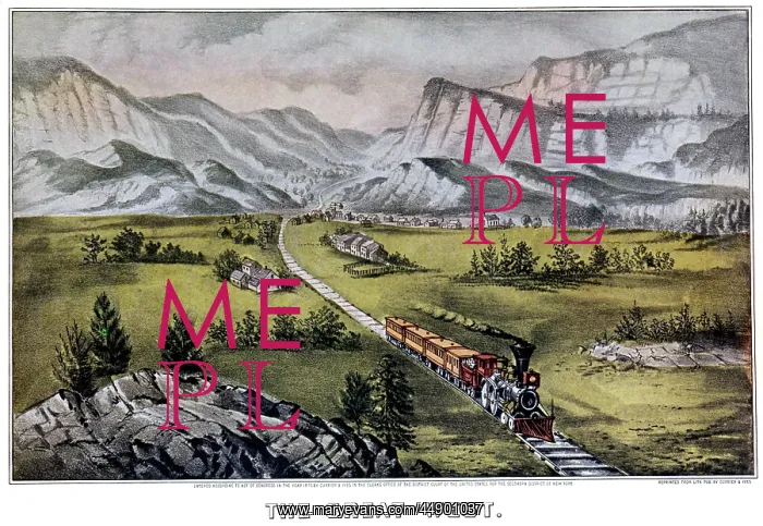 : the Great West - Currier and Ives Lithograph - 1870 : the Great West - Currier and Ives Lithograph - 1870
