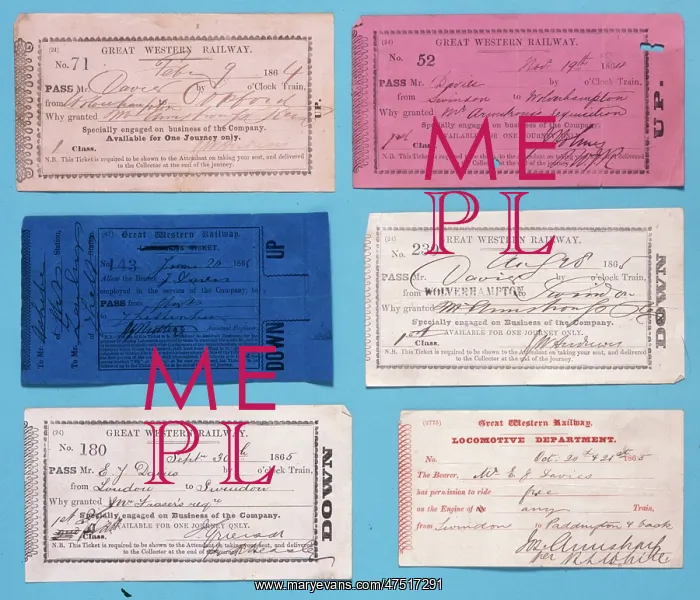 : Six Great Western Railway tickets : Six Great Western Railway tickets