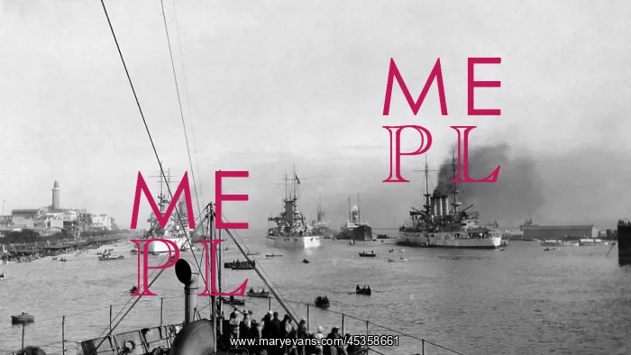  : The Great White Fleet at Port Said, Egypt, approaching