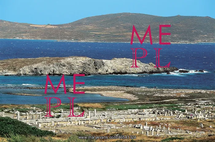  : GREECE. Delos. Sanctuary of Apollo. Outlook. Photography