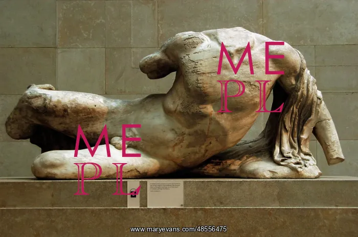: Greece. Athens. Parthenon West Pediment. Naked reclined figu : Greece. Athens. Parthenon West Pediment. Naked reclined figu